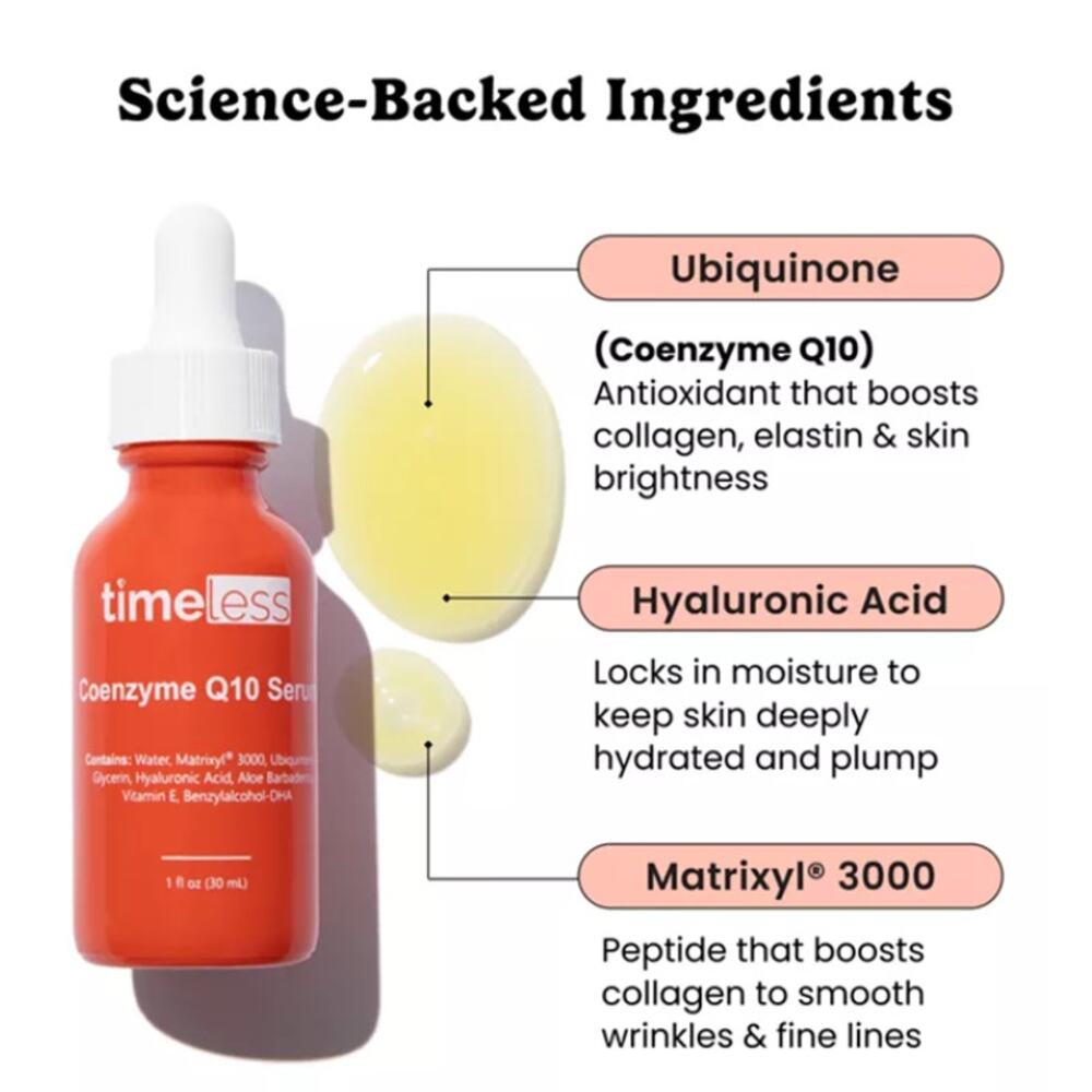Timeless Skin Care Coenzyme Q10 + Peptides Serum - 30mL NEW in Box - Picture 2 of 7
